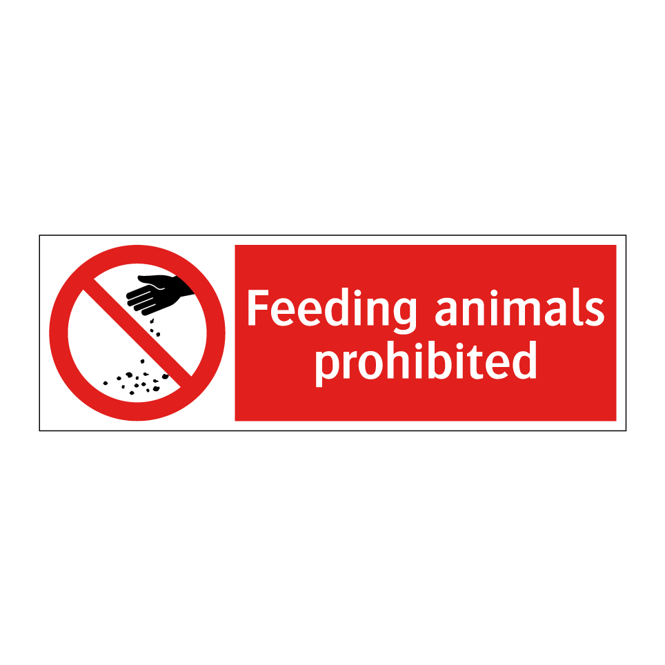 Feeding animals prohibited