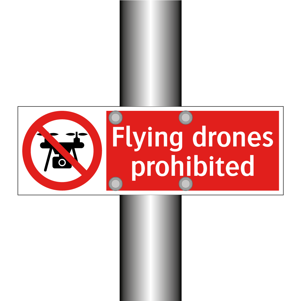 Flying drones prohibited
