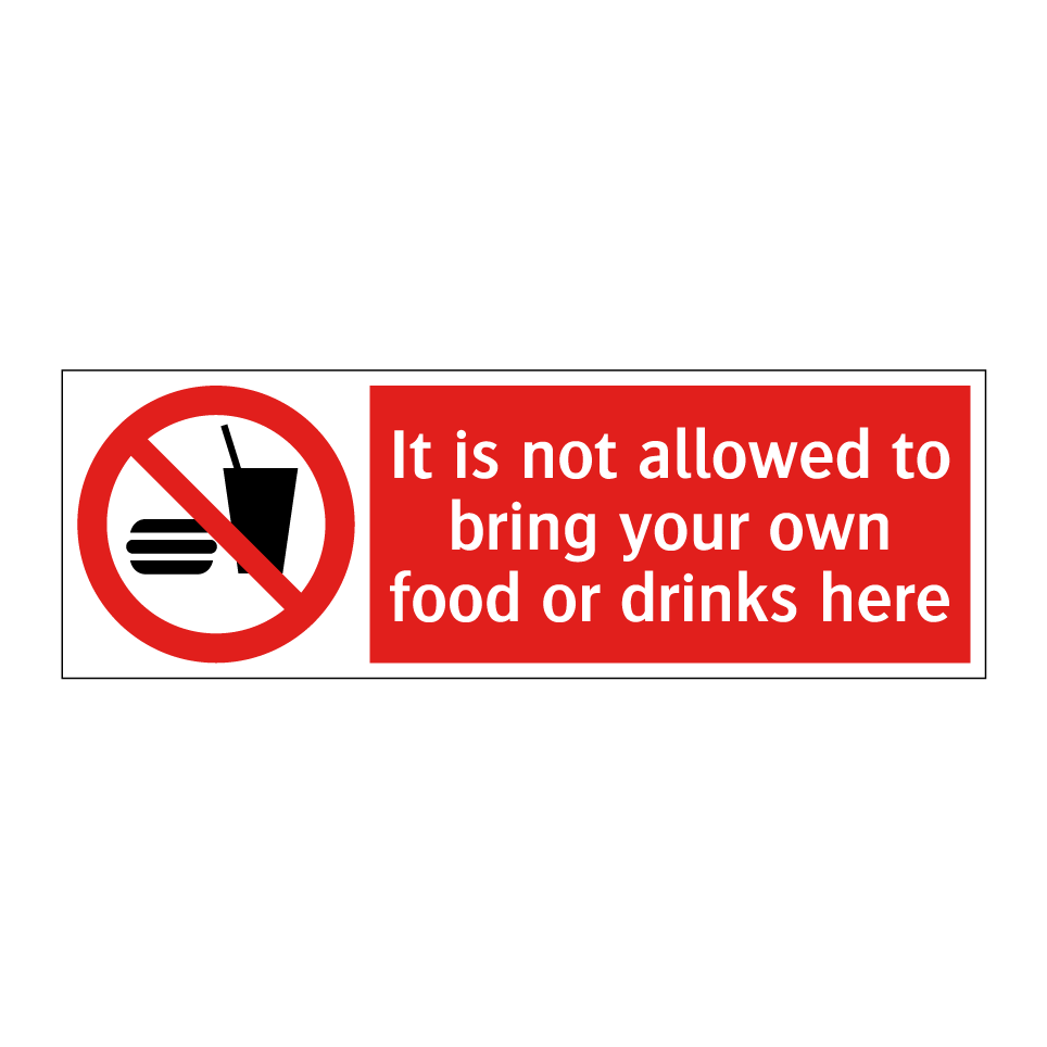 It is not allowed to bring your own food or drinks here