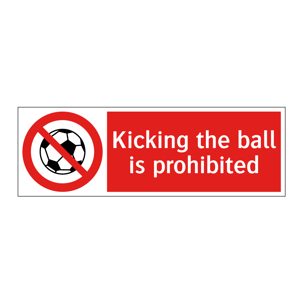 Kicking the ball is prohibited