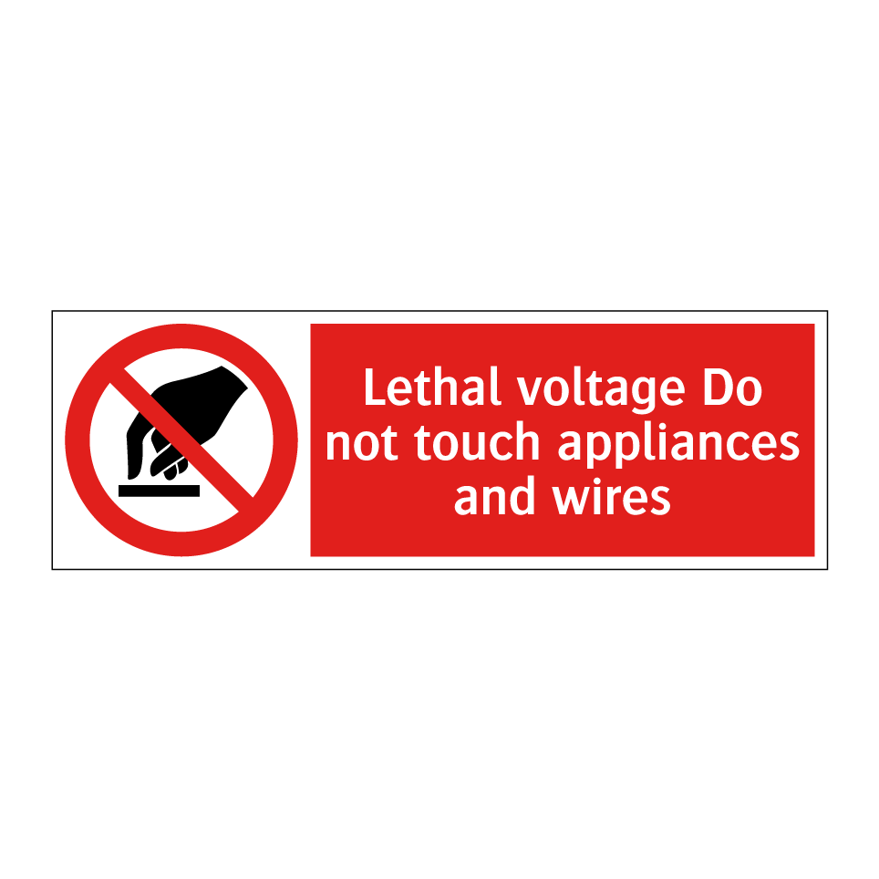Lethal voltage Do not touch appliances and wires
