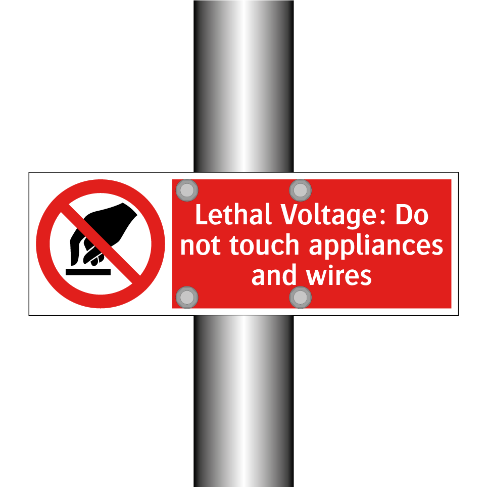 Lethal Voltage: Do not touch appliances and wires