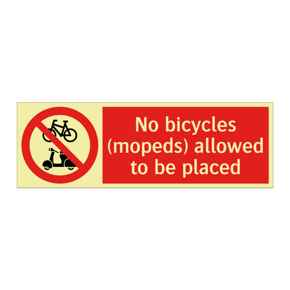 No bicycles (mopeds) allowed to be placed