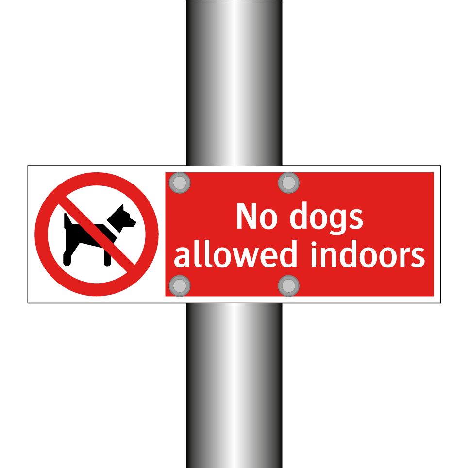 No dogs allowed indoors