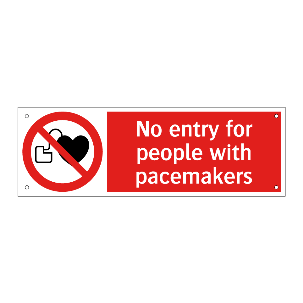No entry for people with pacemakers