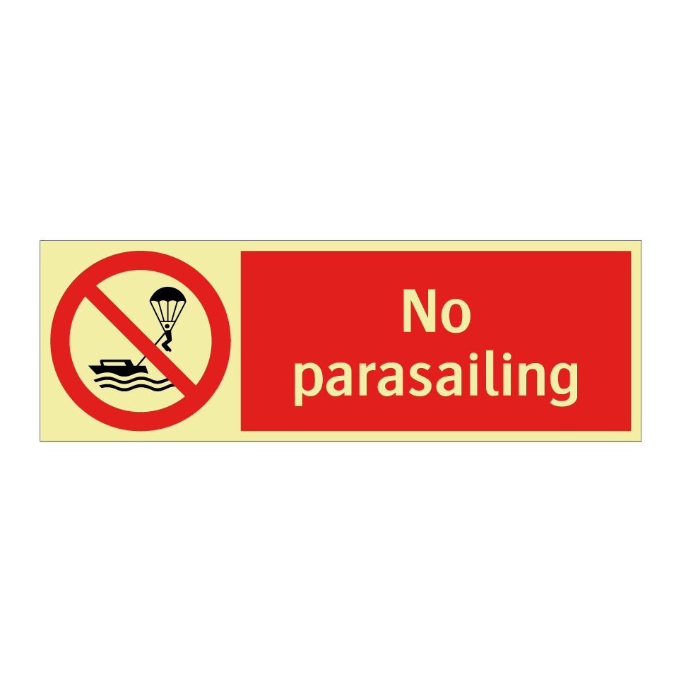 No parasailing