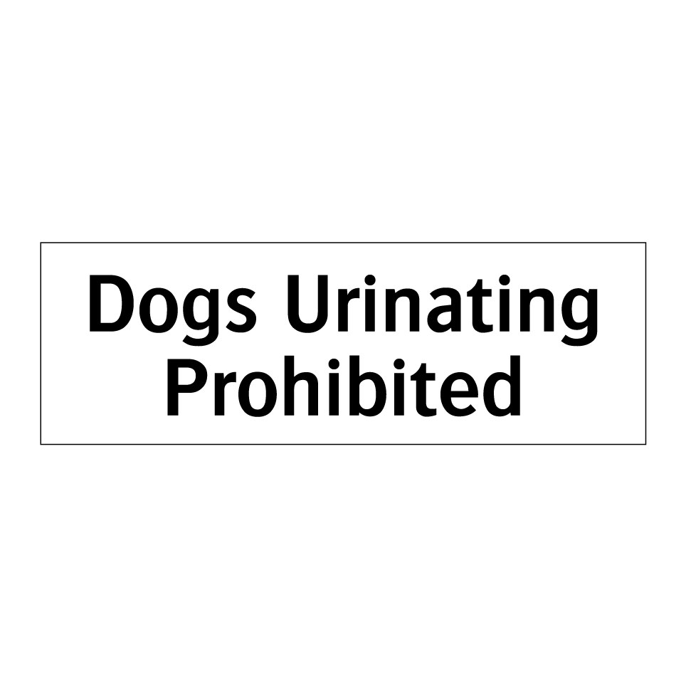 Dogs Urinating Prohibited