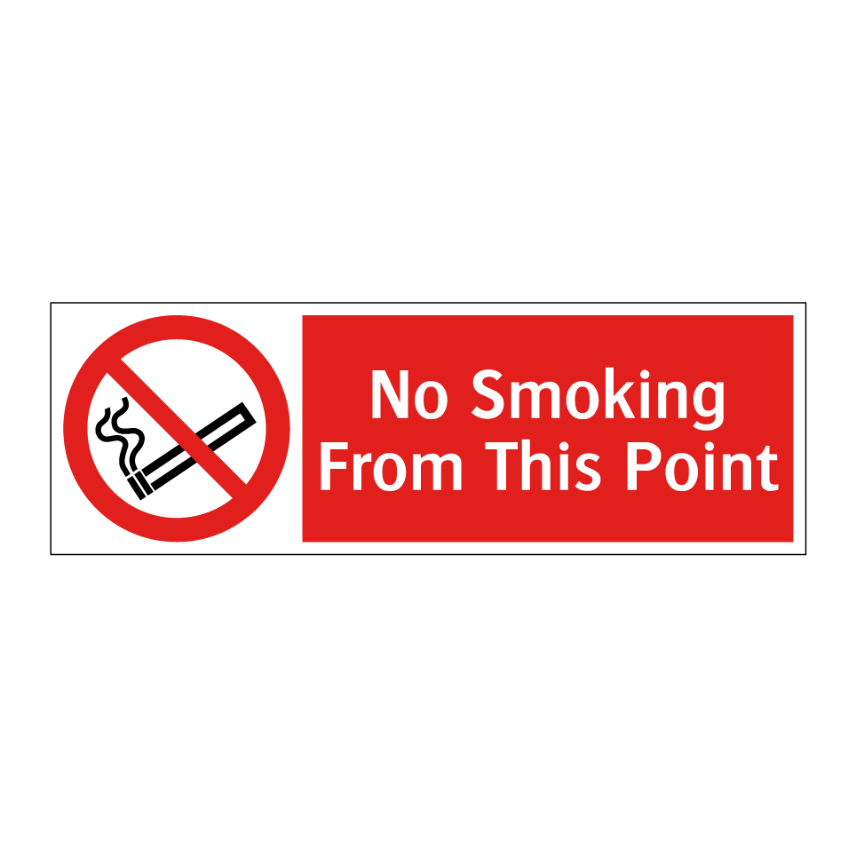 No Smoking From This Point