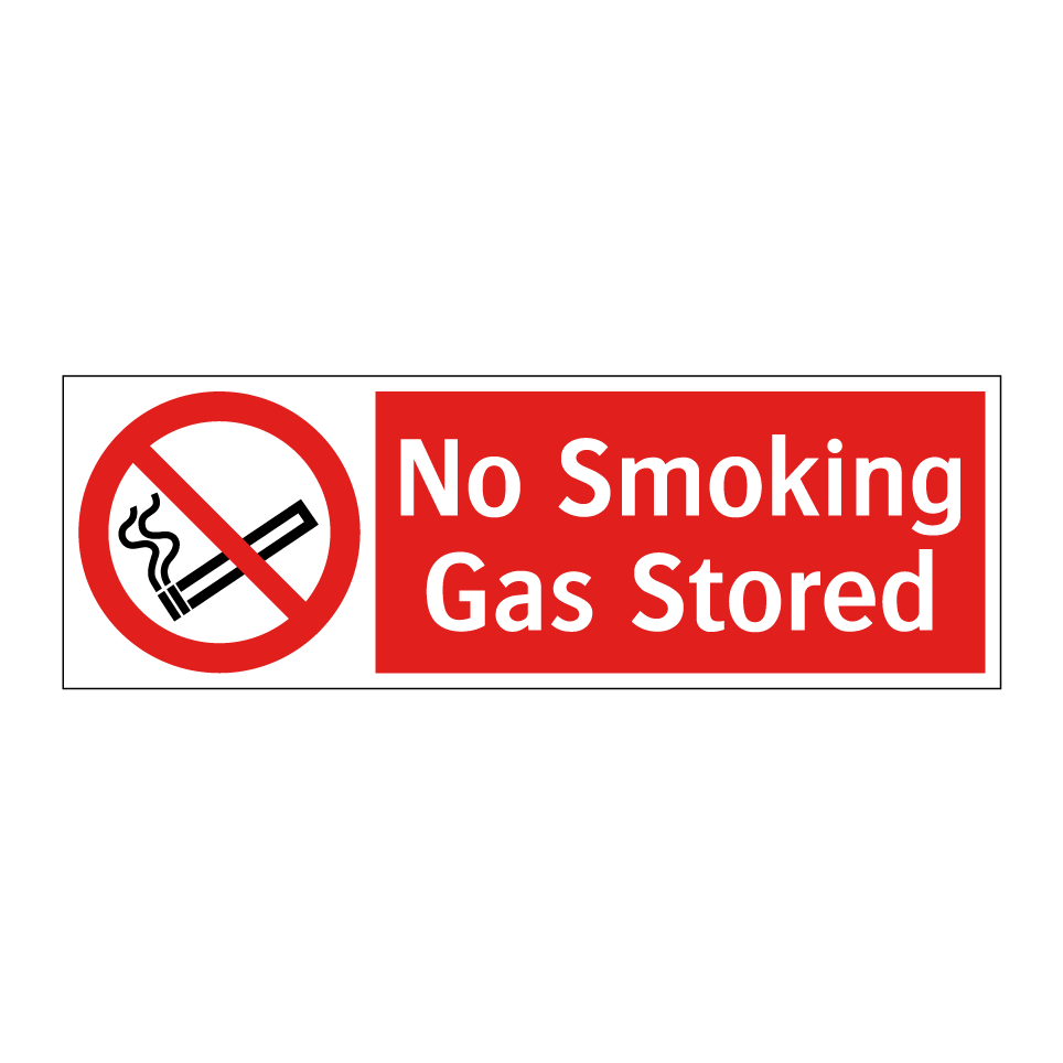 No Smoking Gas Stored
