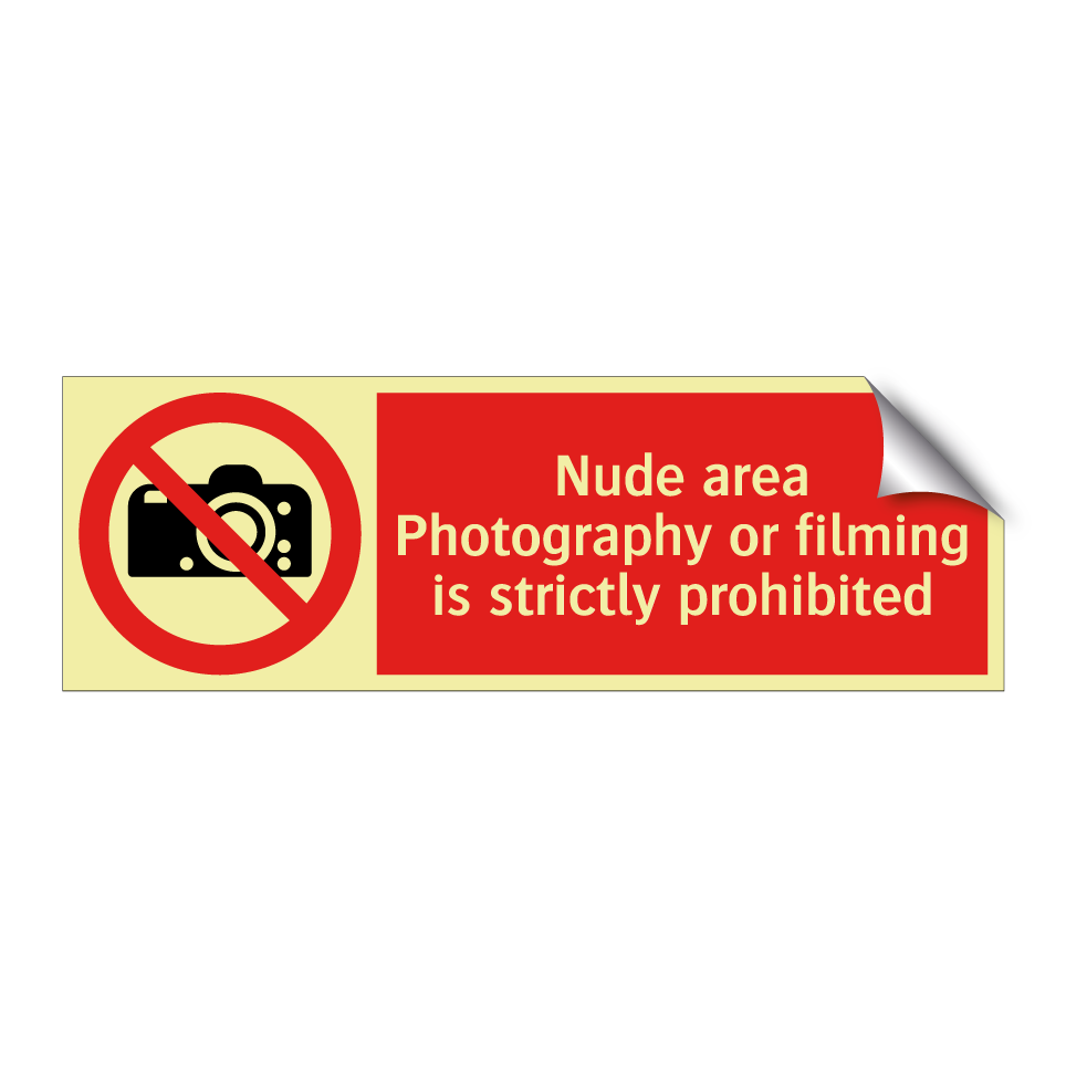 Nude area Photography or filming is strictly prohibited