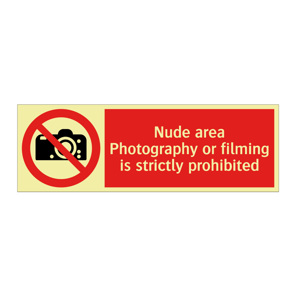 Nude area Photography or filming is strictly prohibited