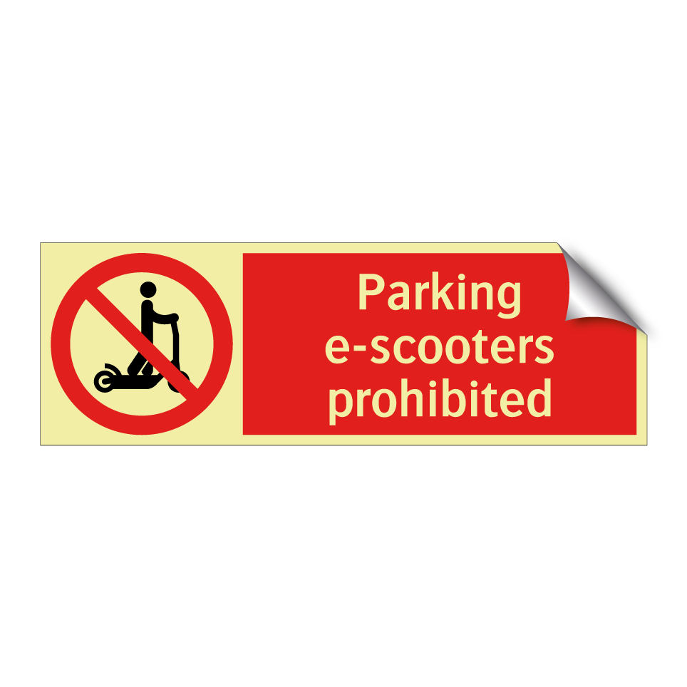 Parking e-scooters prohibited