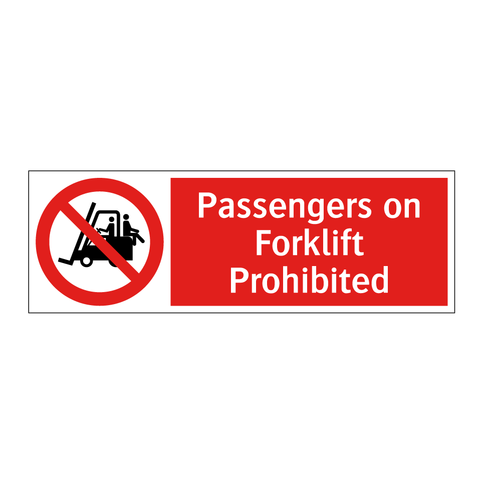 Passengers on Forklift Prohibited