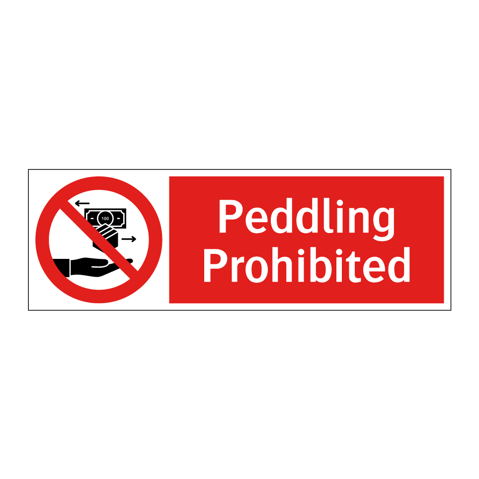 Peddling Prohibited