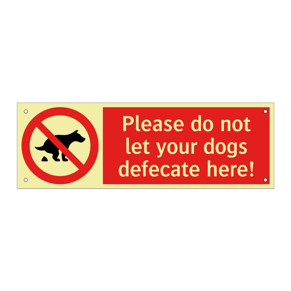 Please do not let your dogs defecate here!
