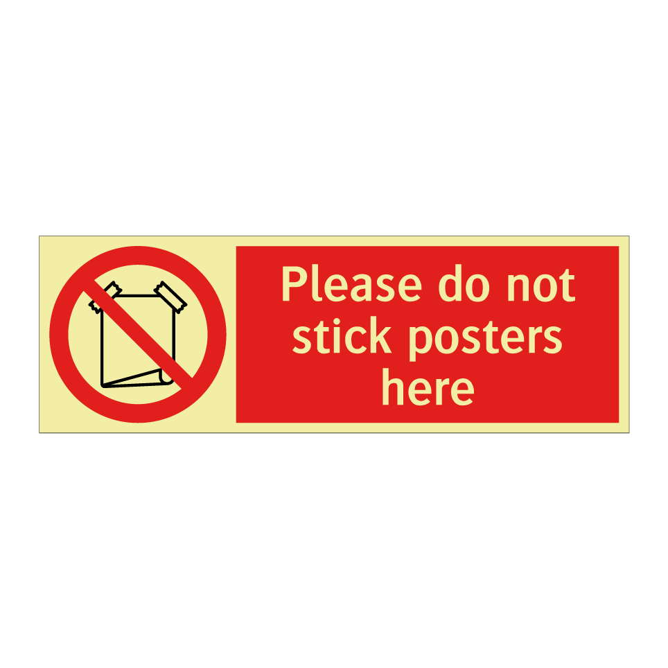 Please do not stick posters here