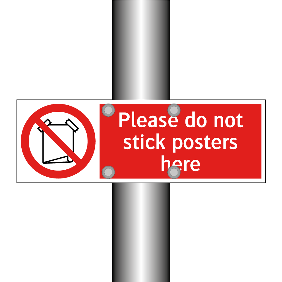 Please do not stick posters here