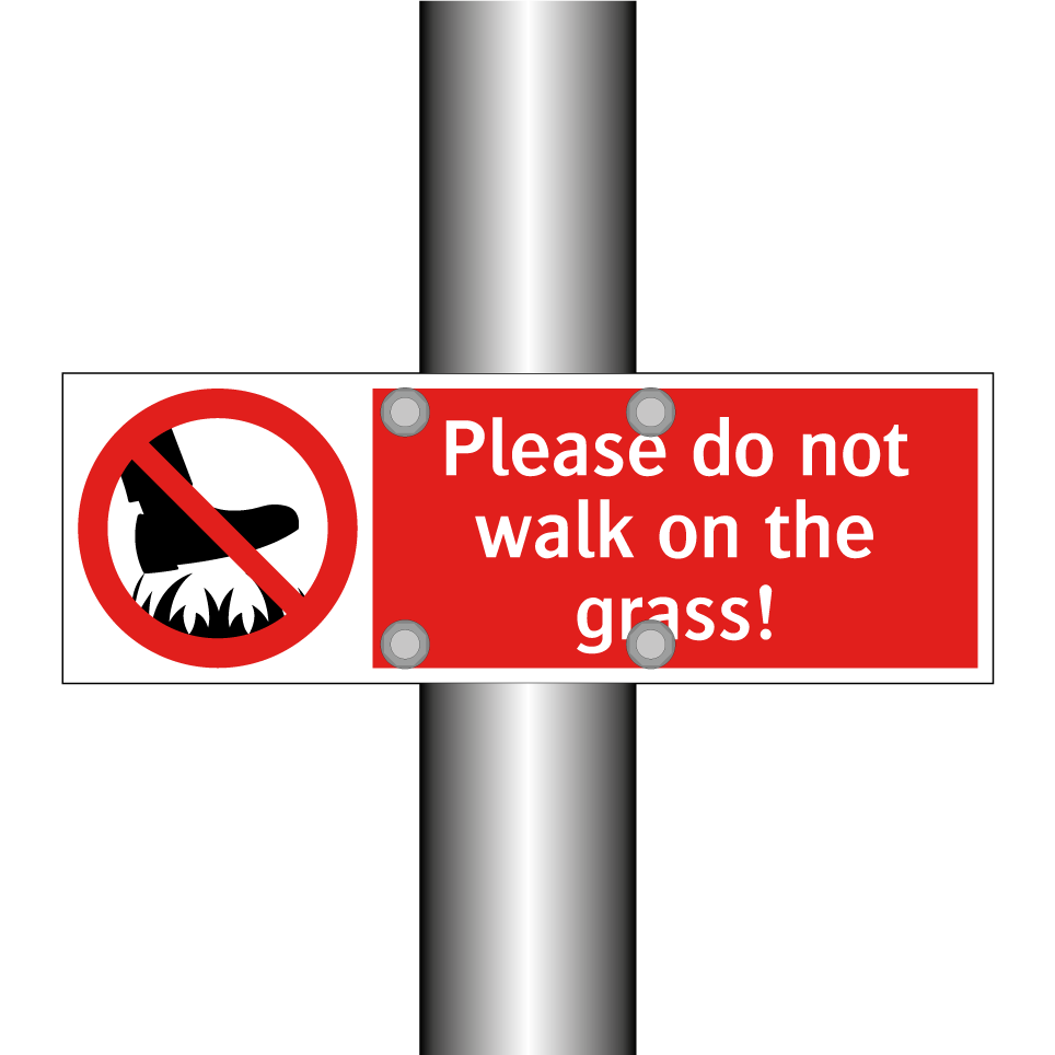 Please do not walk on the grass!