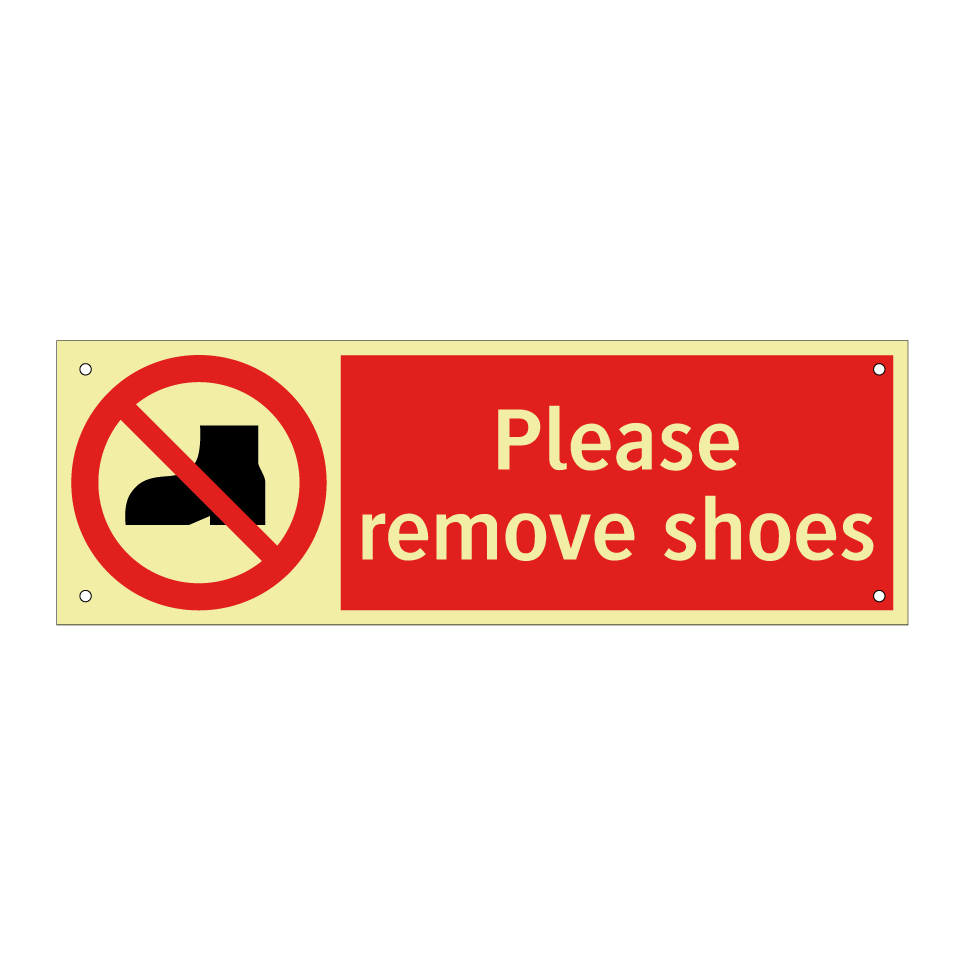 Please remove shoes