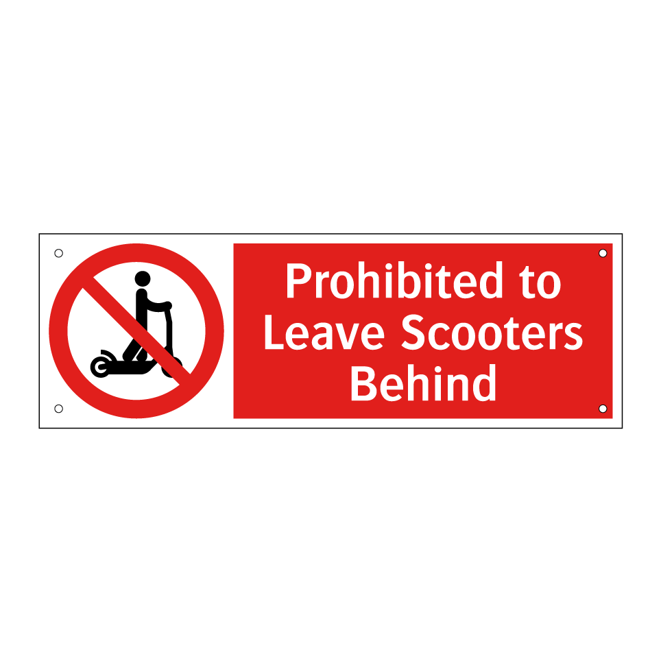 Prohibited to Leave Scooters Behind