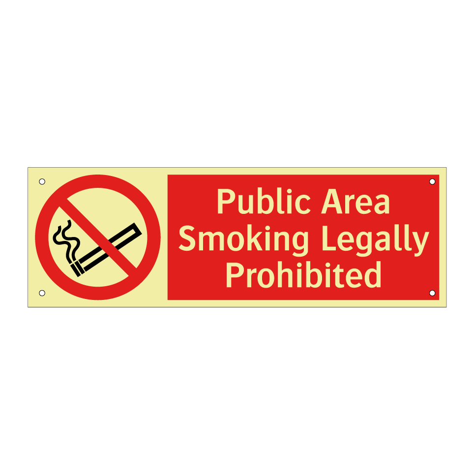 Public Area Smoking Legally Prohibited