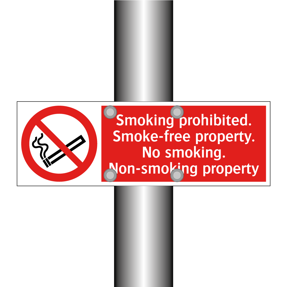 Smoking prohibited. Smoke-free property. No smoking. Non-smoking property
