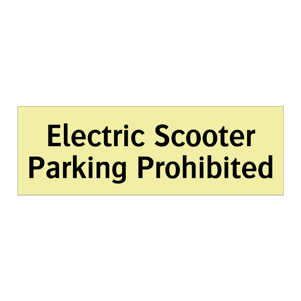 Electric Scooter Parking Prohibited