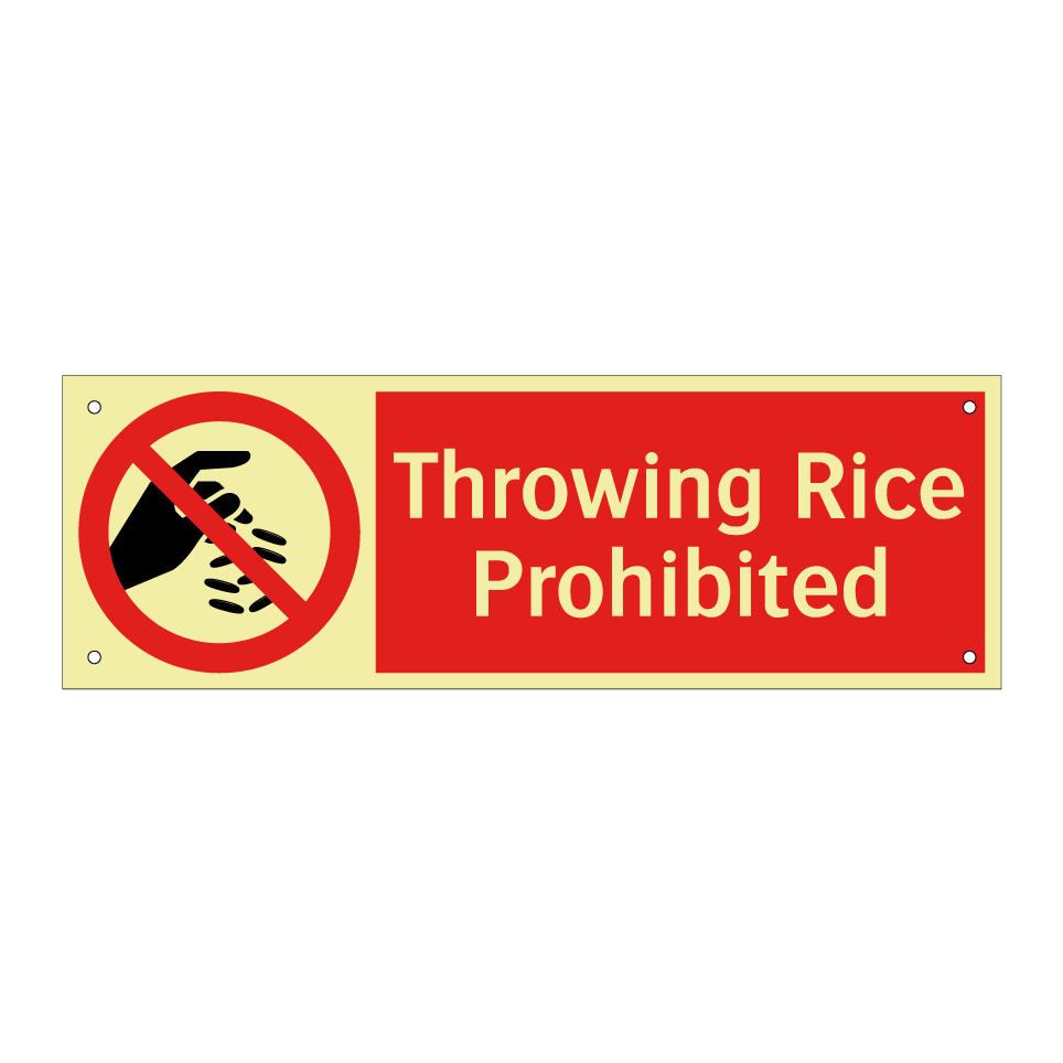 Throwing Rice Prohibited
