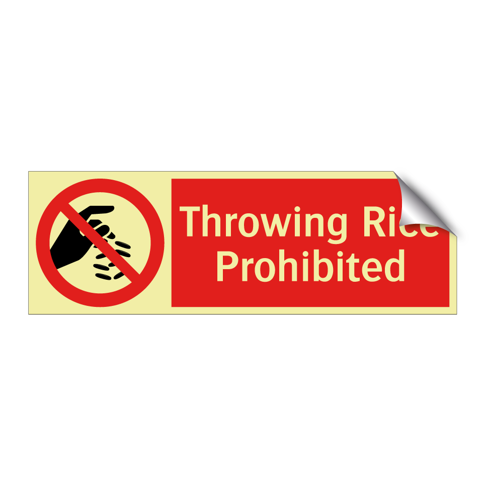Throwing Rice Prohibited