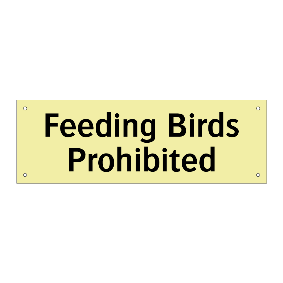 Feeding Birds Prohibited