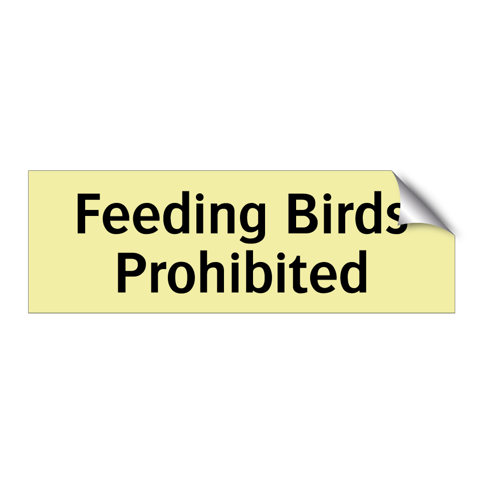 Feeding Birds Prohibited