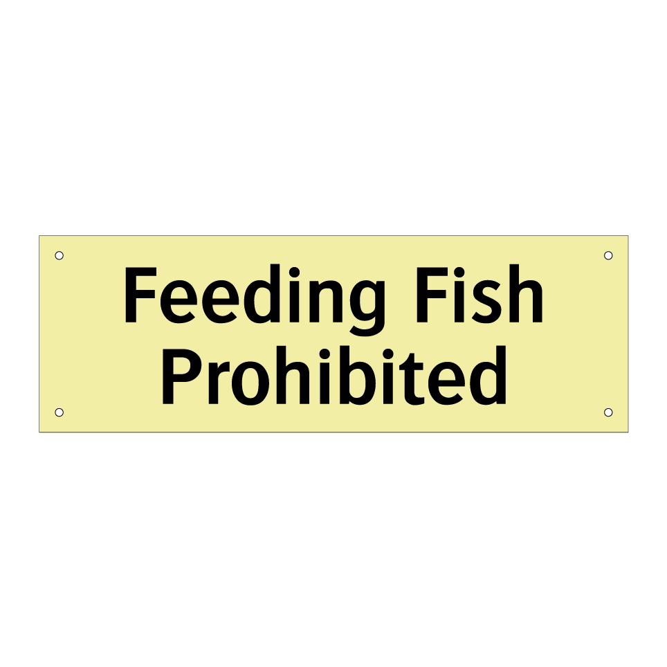 Feeding Fish Prohibited