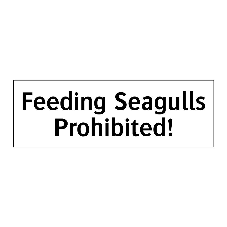 Feeding Seagulls Prohibited!