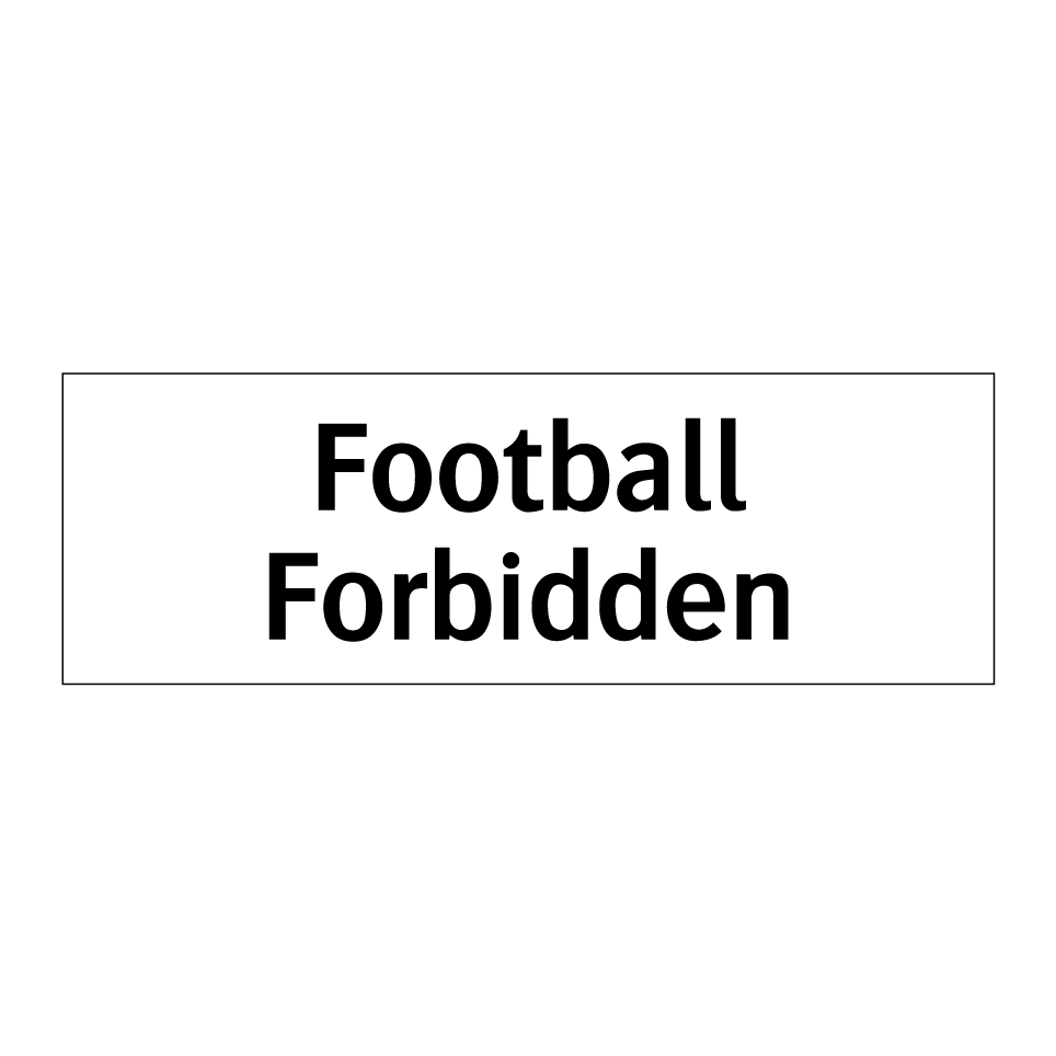 Football Forbidden