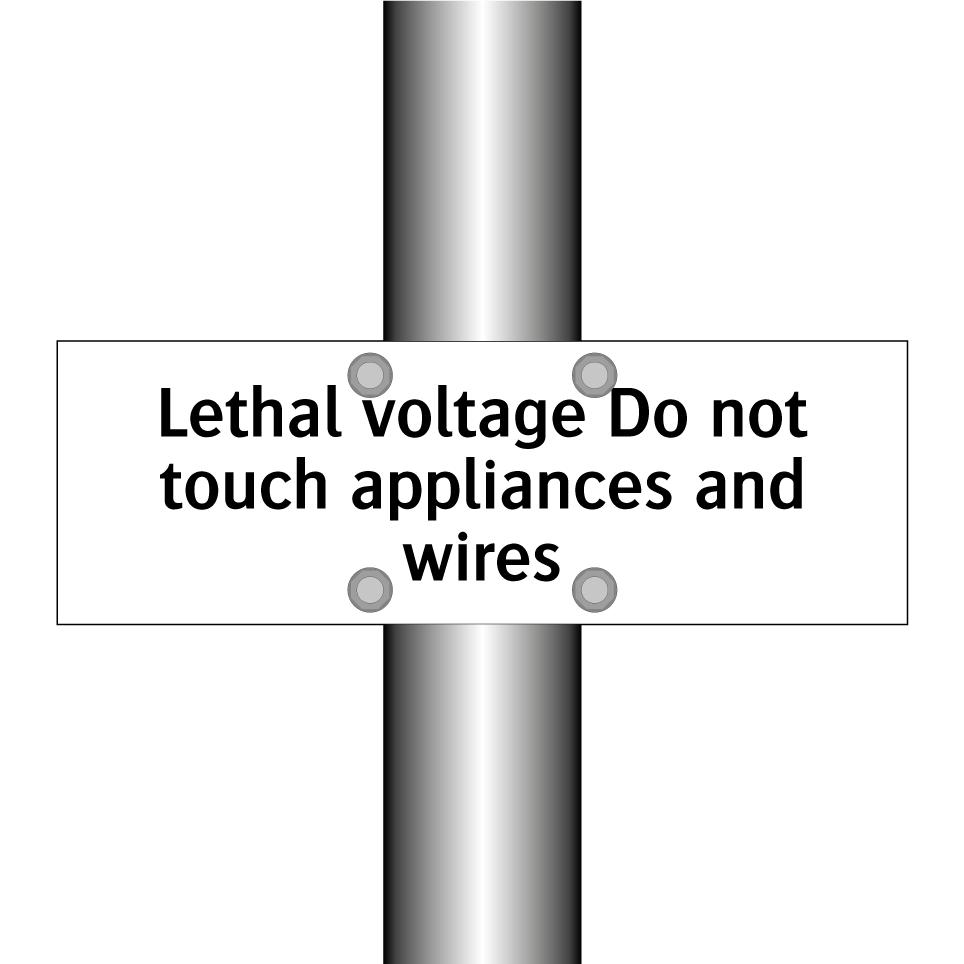 Lethal voltage Do not touch appliances and wires