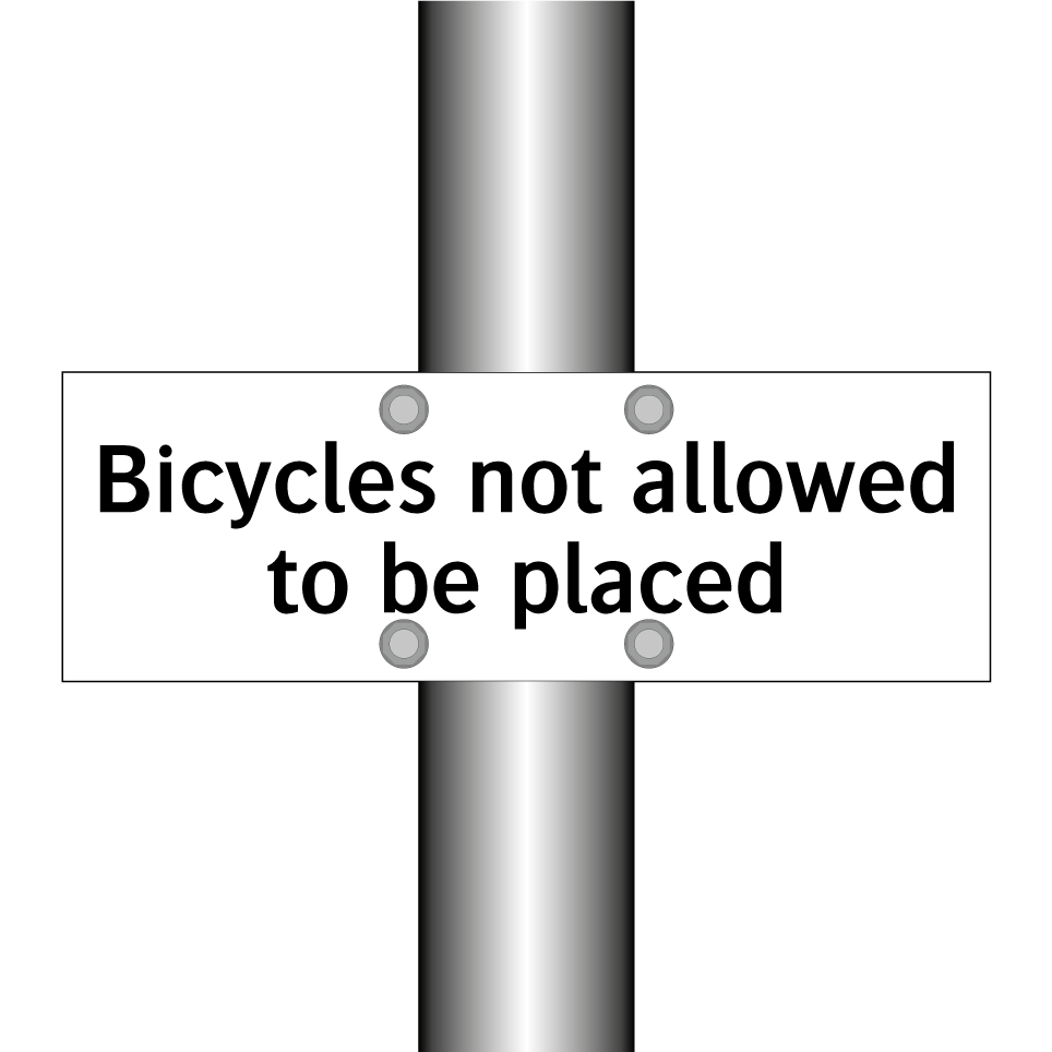 Bicycles not allowed to be placed