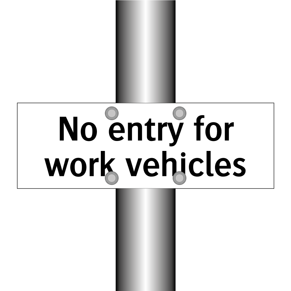 No entry for work vehicles