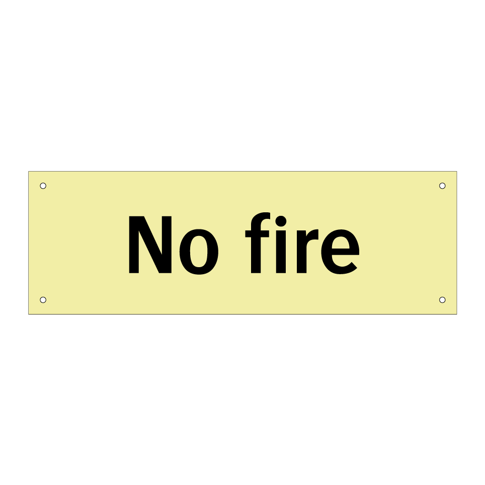 No fire