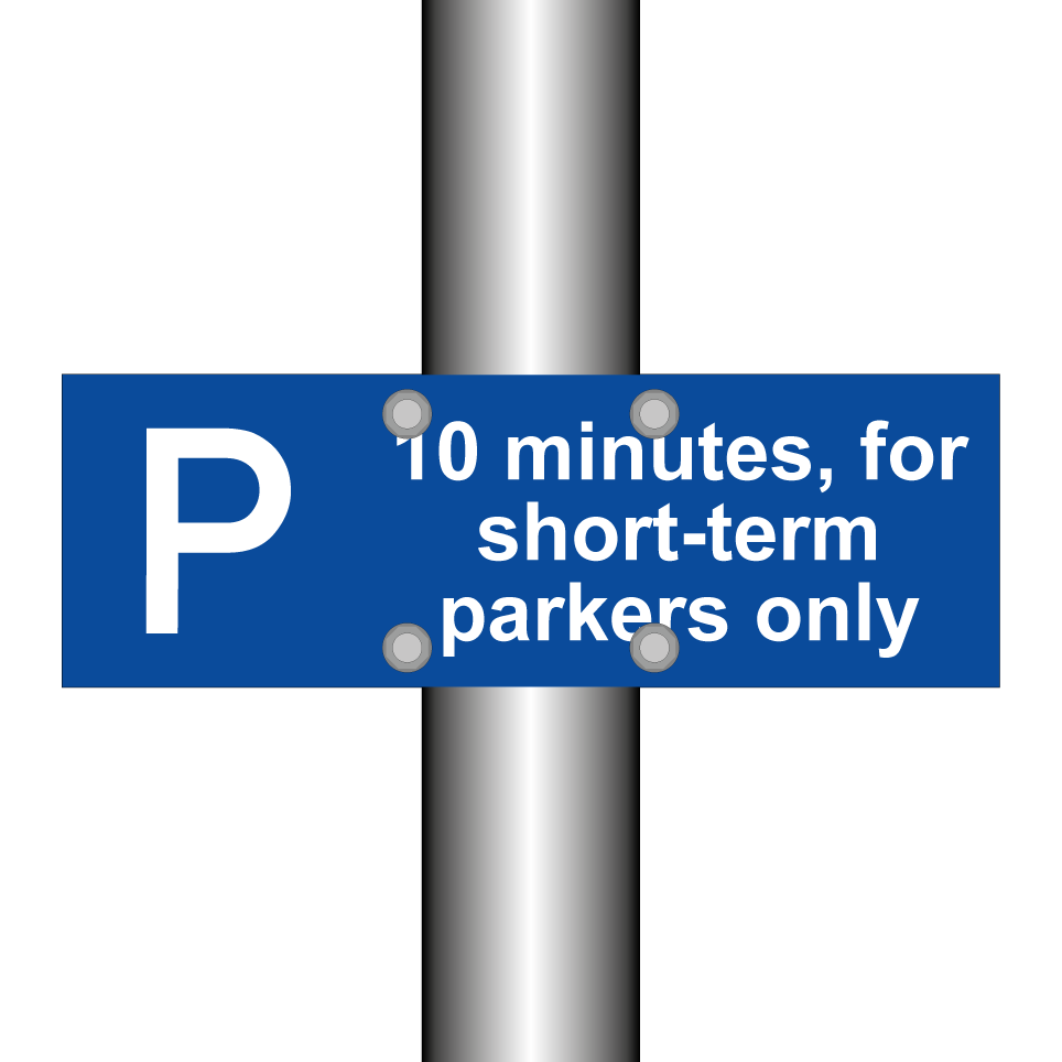 10 minutes, for short-term parkers only
