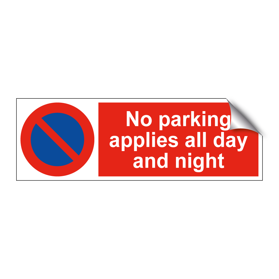 No parking applies all day and night