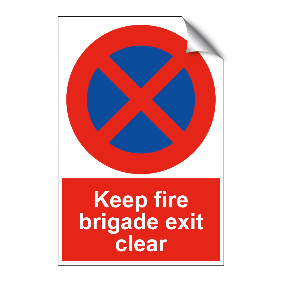 Keep fire brigade exit clear