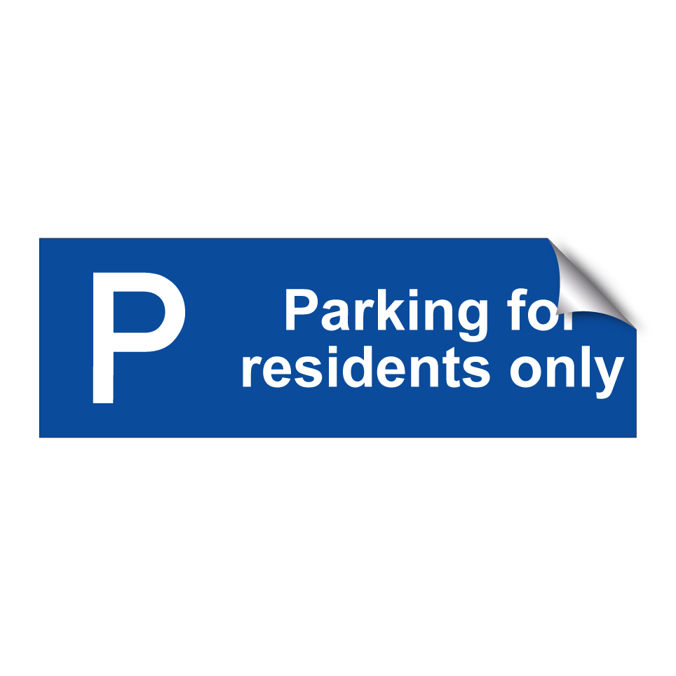 Parking for residents only