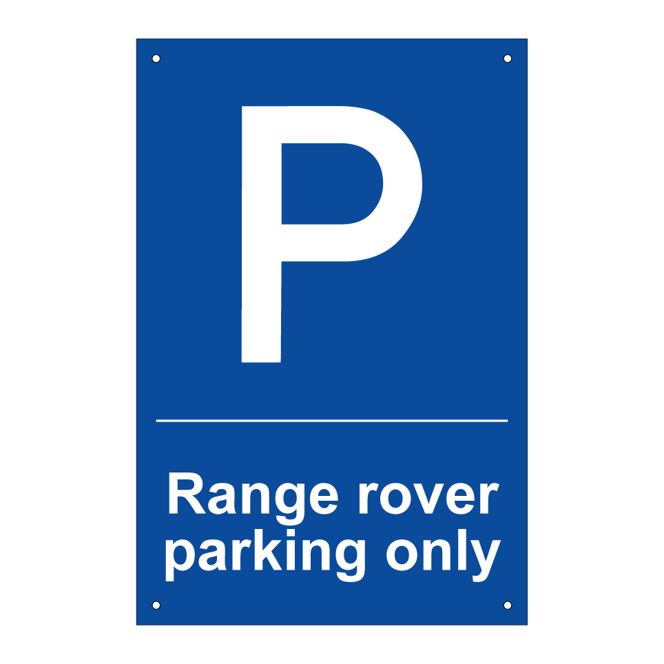 Range rover parking only