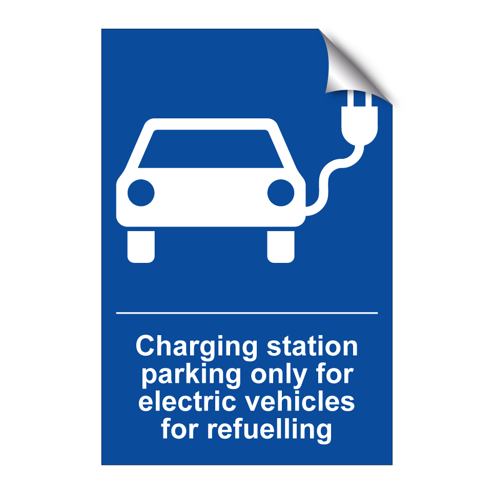 Charging station parking only for electric vehicles for refuelling