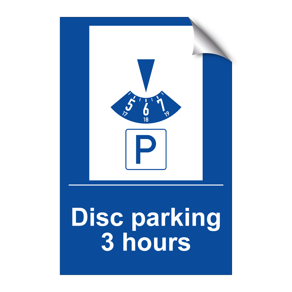 Disc parking 3 hours