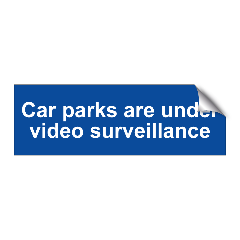Car parks are under video surveillance