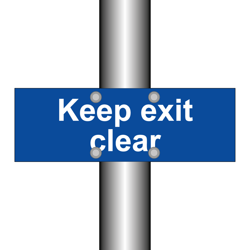 Keep exit clear