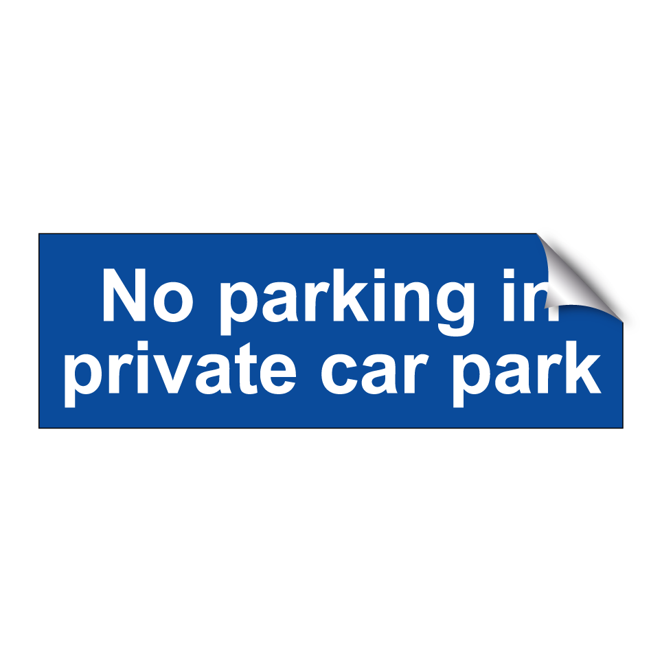 No parking in private car park