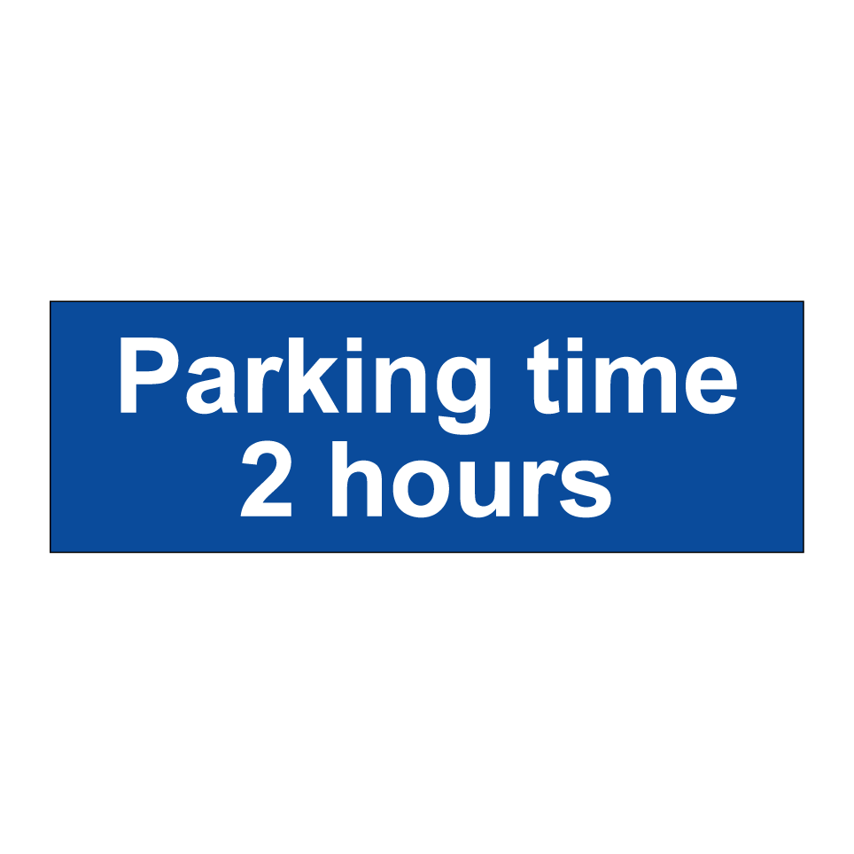 Parking time 2 hours