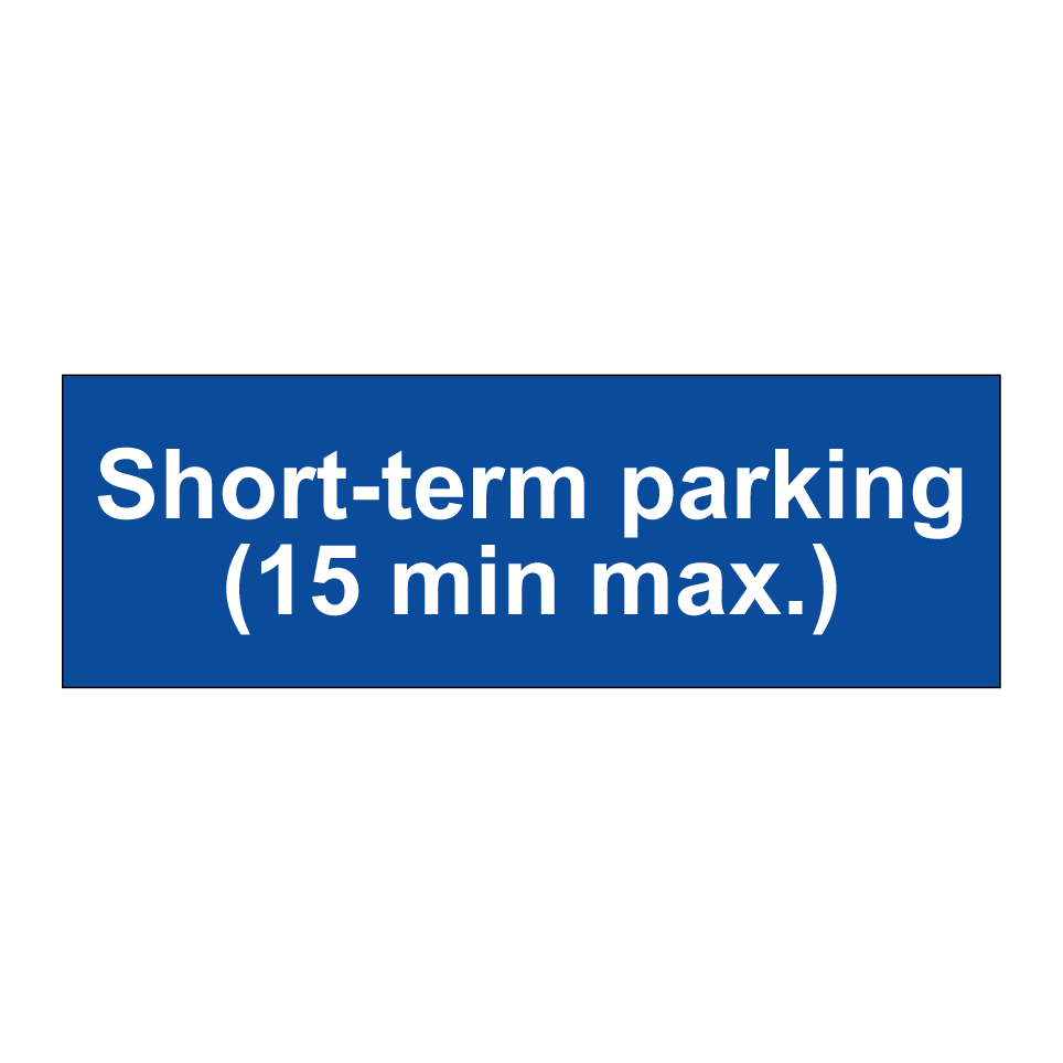 Short-term parking (15 min max.)